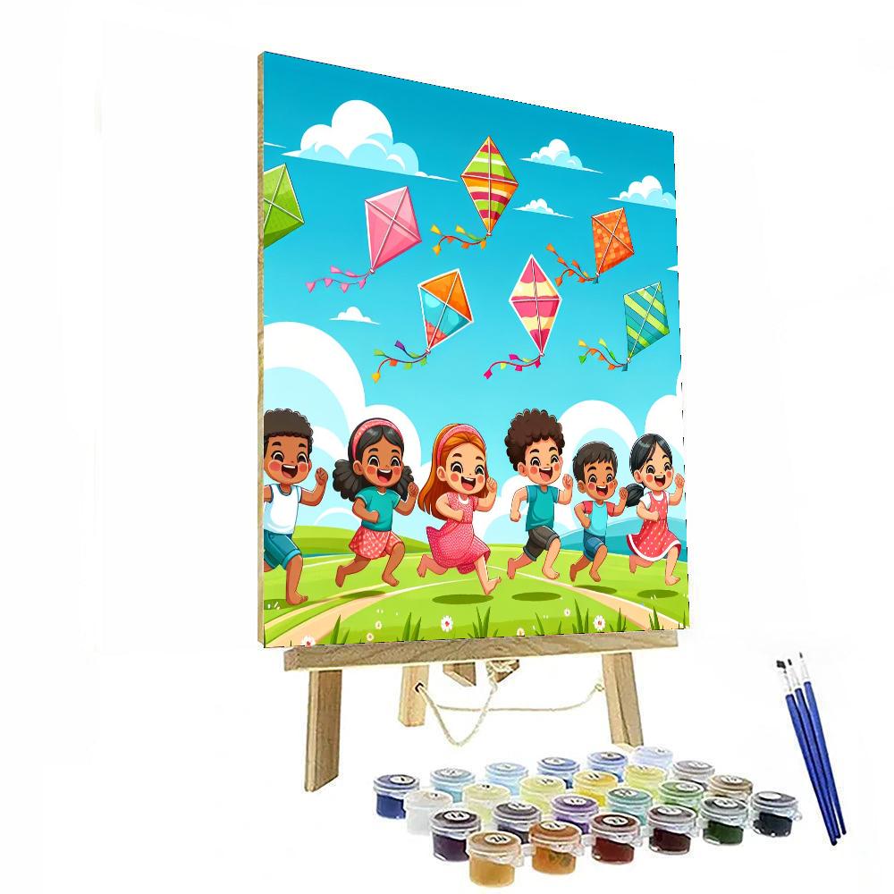 Flying Kites Painting Number Kit