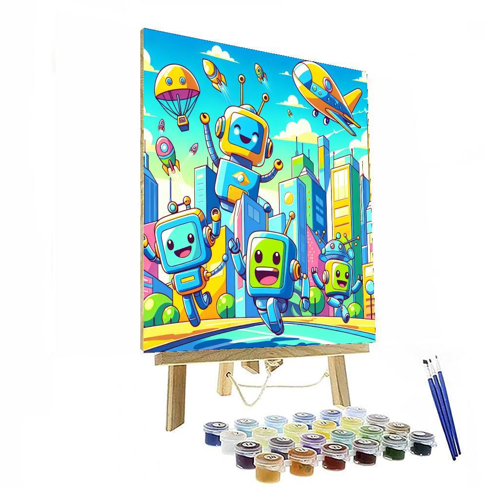 Adventurous Robots Paint By Numbers