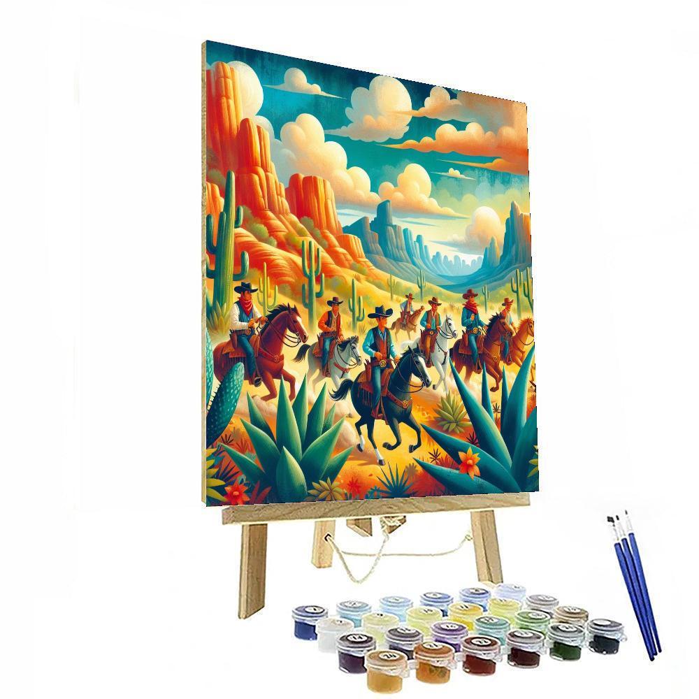 Adventures In The Wild West Numbered Painting Kits