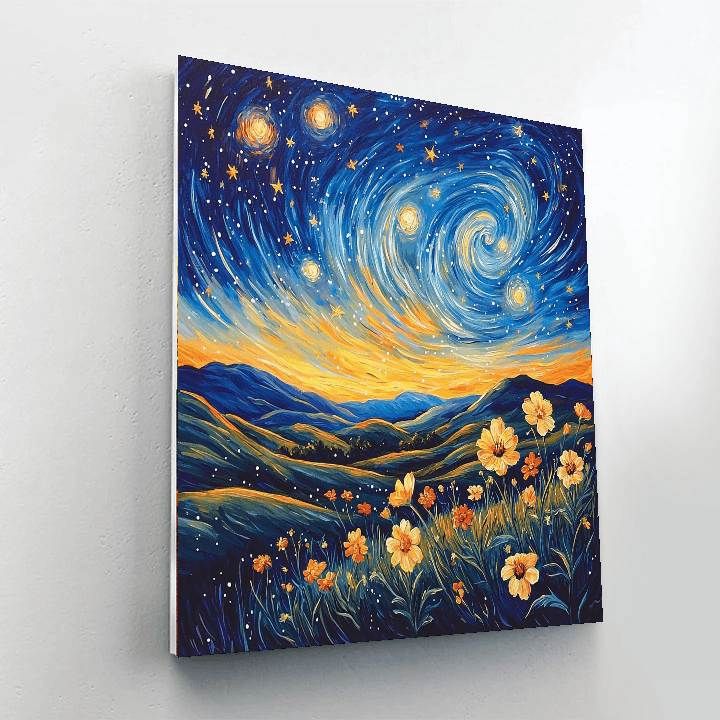 Vincent Van Gogh Inspired Celestial Flora  Paint By Numbers Art