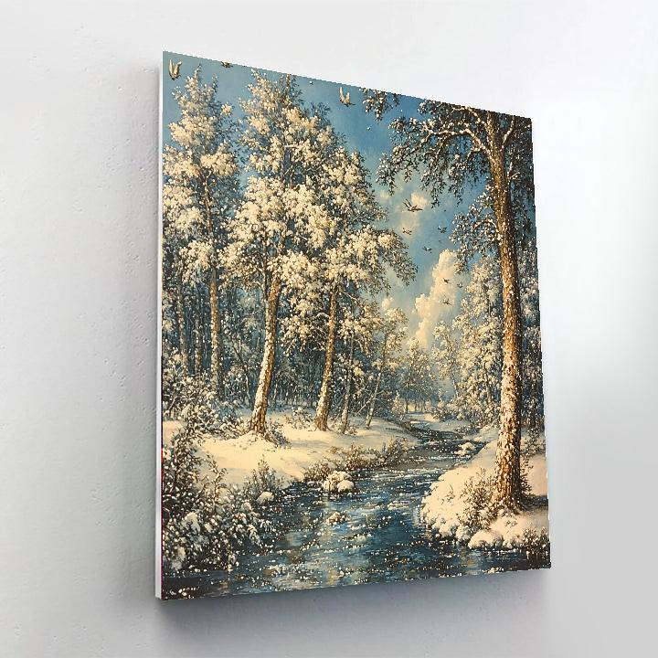 Pieter Bruegel The Elder Inspired Frosted Wilderness  Paint By Numbers Kits