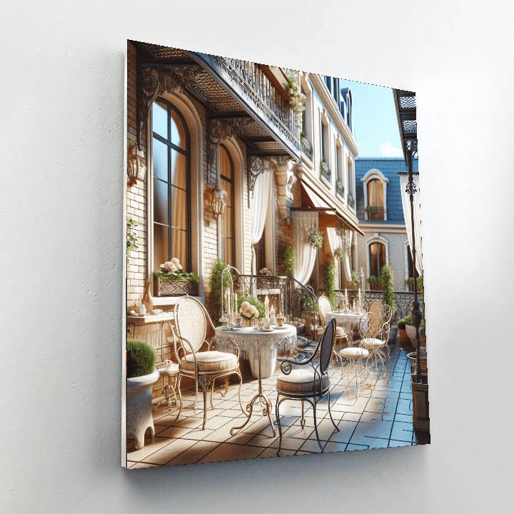 Chic Parisian Terrace Numbered Painting Kits