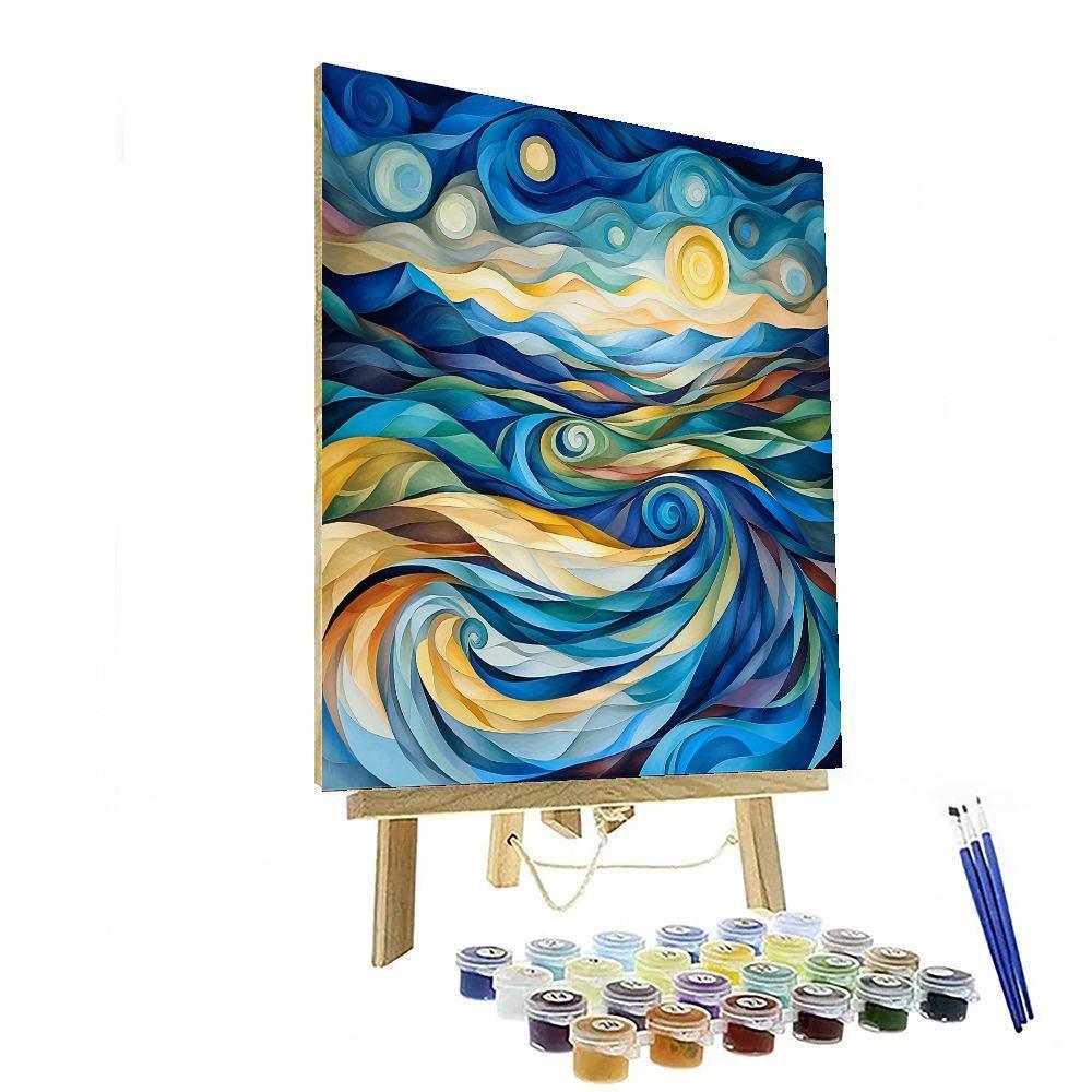 Max Ernst Inspired Dreamscape Reflections  Painting Number Kit