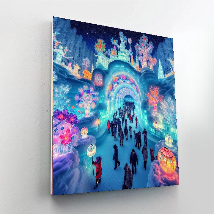 Harbin Ice Lantern Festival Paint By Numbers Kits