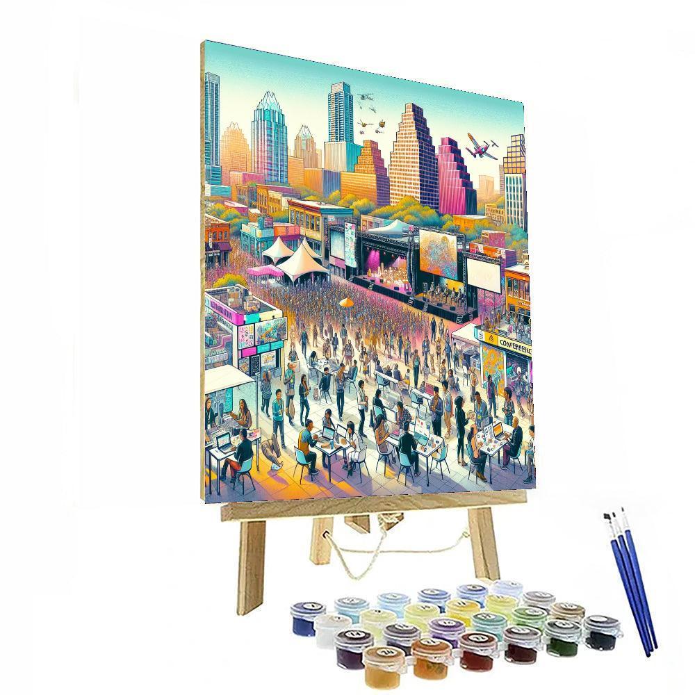 Sxsw (south By Southwest) - Usa Number Painting