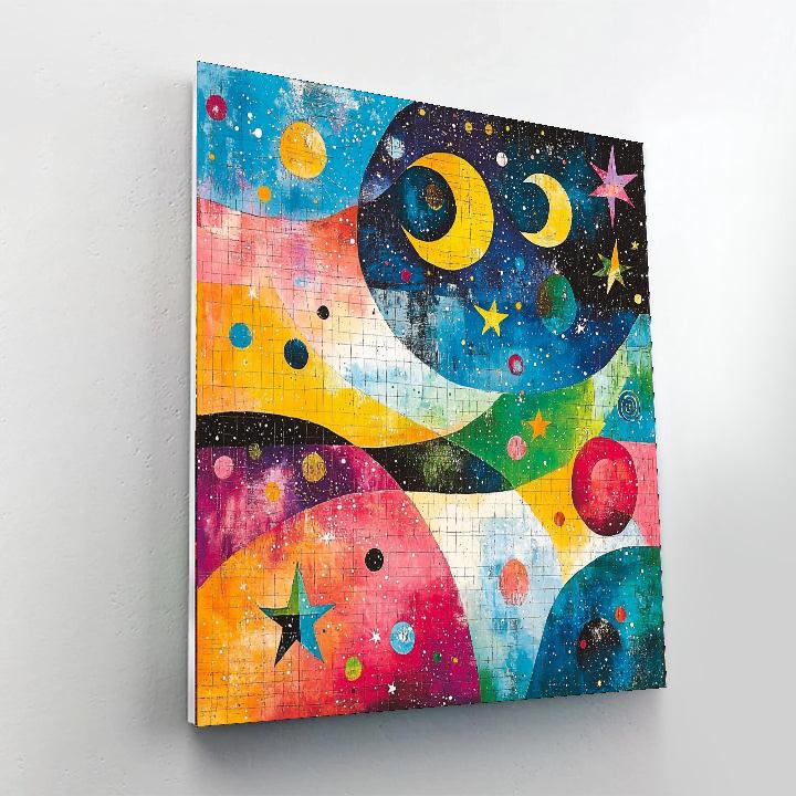 Joan Miró Inspired Cosmic Fantasies  Number Painting