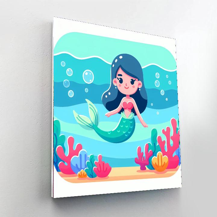 Mysterious Mermaid's Lagoon Painting By Numbers Kit