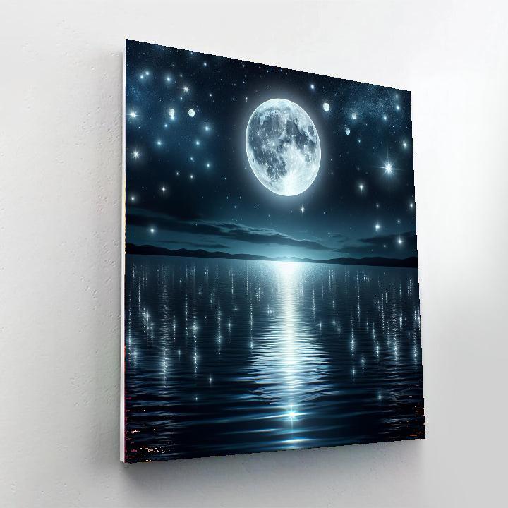 Silver Moon Numbered Painting Kits