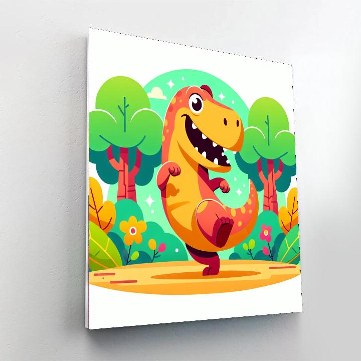 Dancing T-rex Paint By Numbers Kits