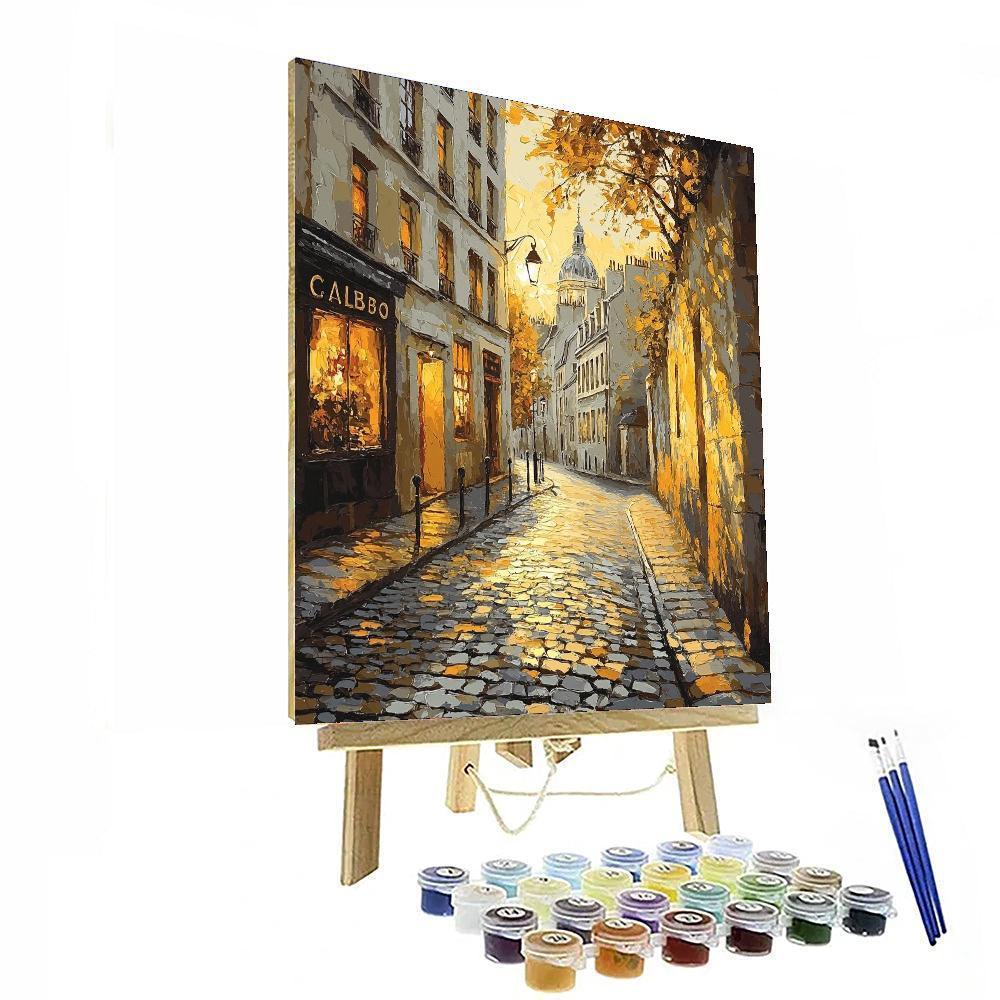 Gustave Caillebotte Inspired Vintage Urban Harmony  Paint By Color