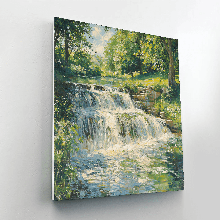 Constable Inspired Cascading Waters  Paint By Number