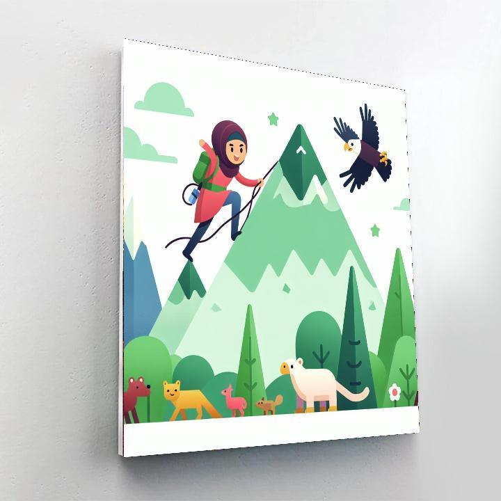 The Majestic Mountain Climb Painting Number Kit