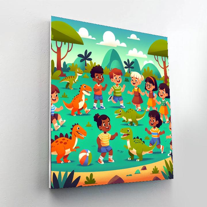 Prehistoric Play Park Number Painting