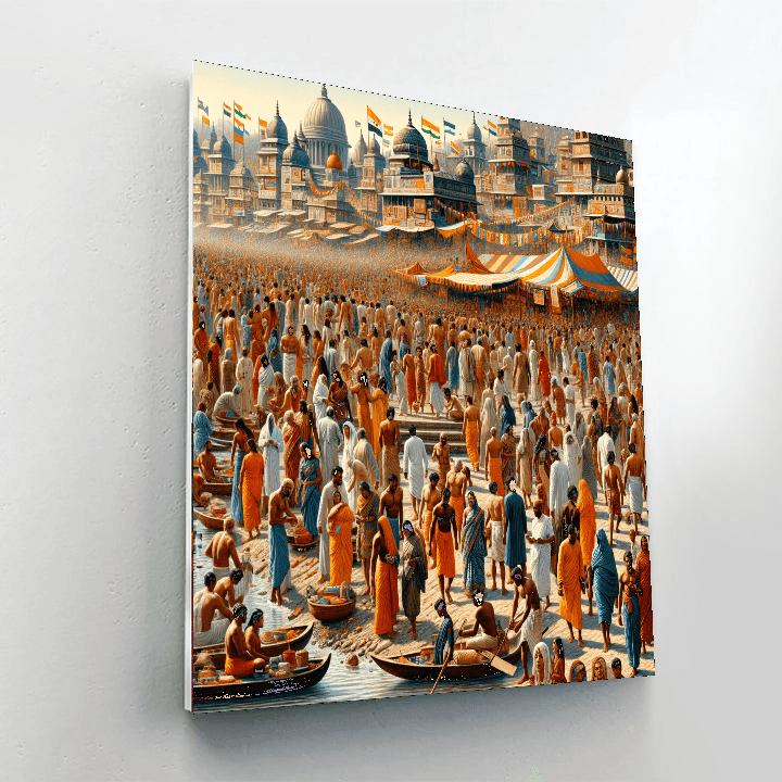 Kumbh Mela - Allahabad Painting By Numbers Kit
