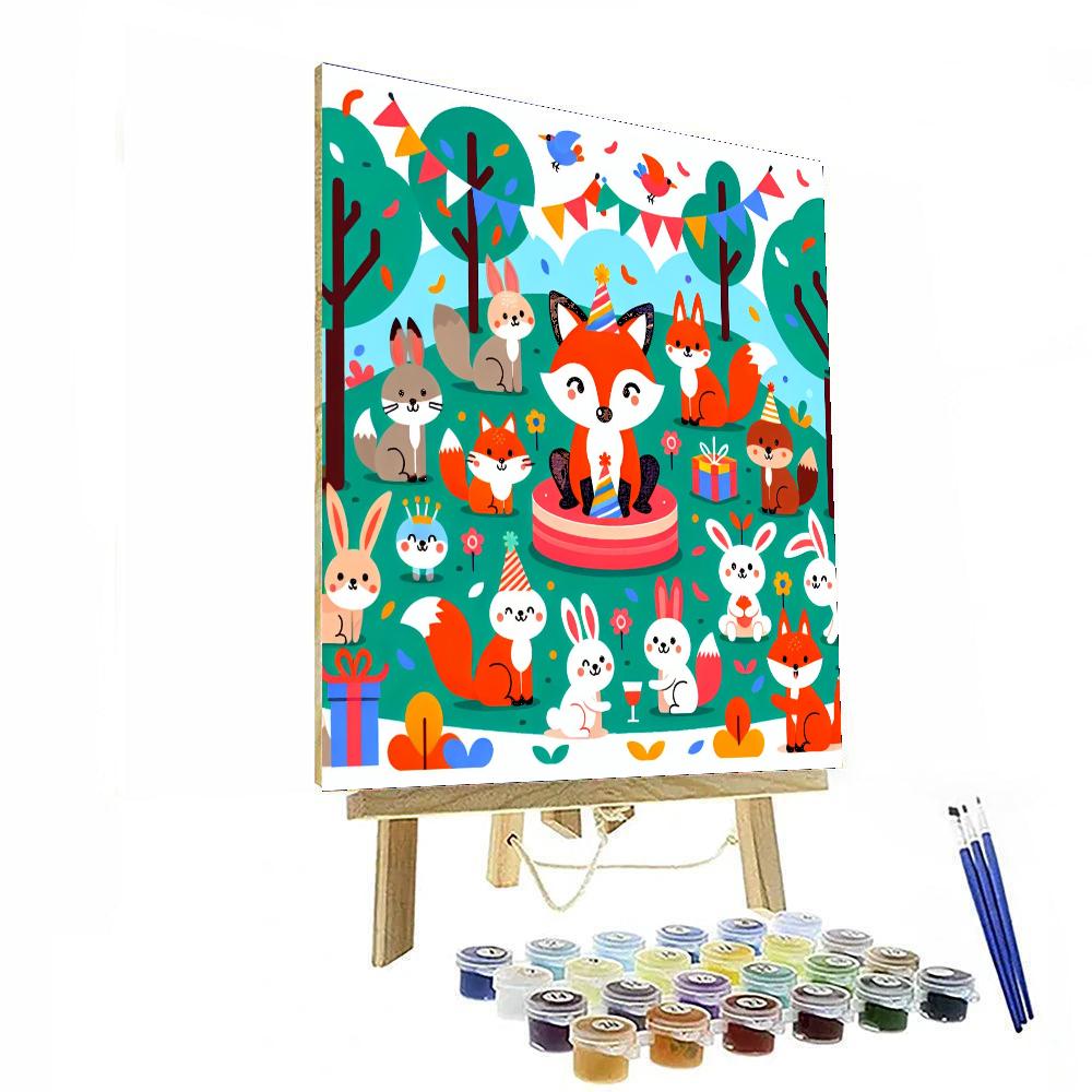 Forest Fox Fiesta Painting Number Kit