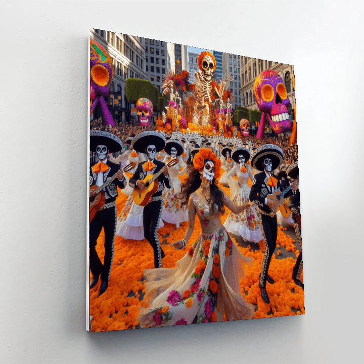 Day Of The Dead Parade - Mexico City Painting By Numbers Kit