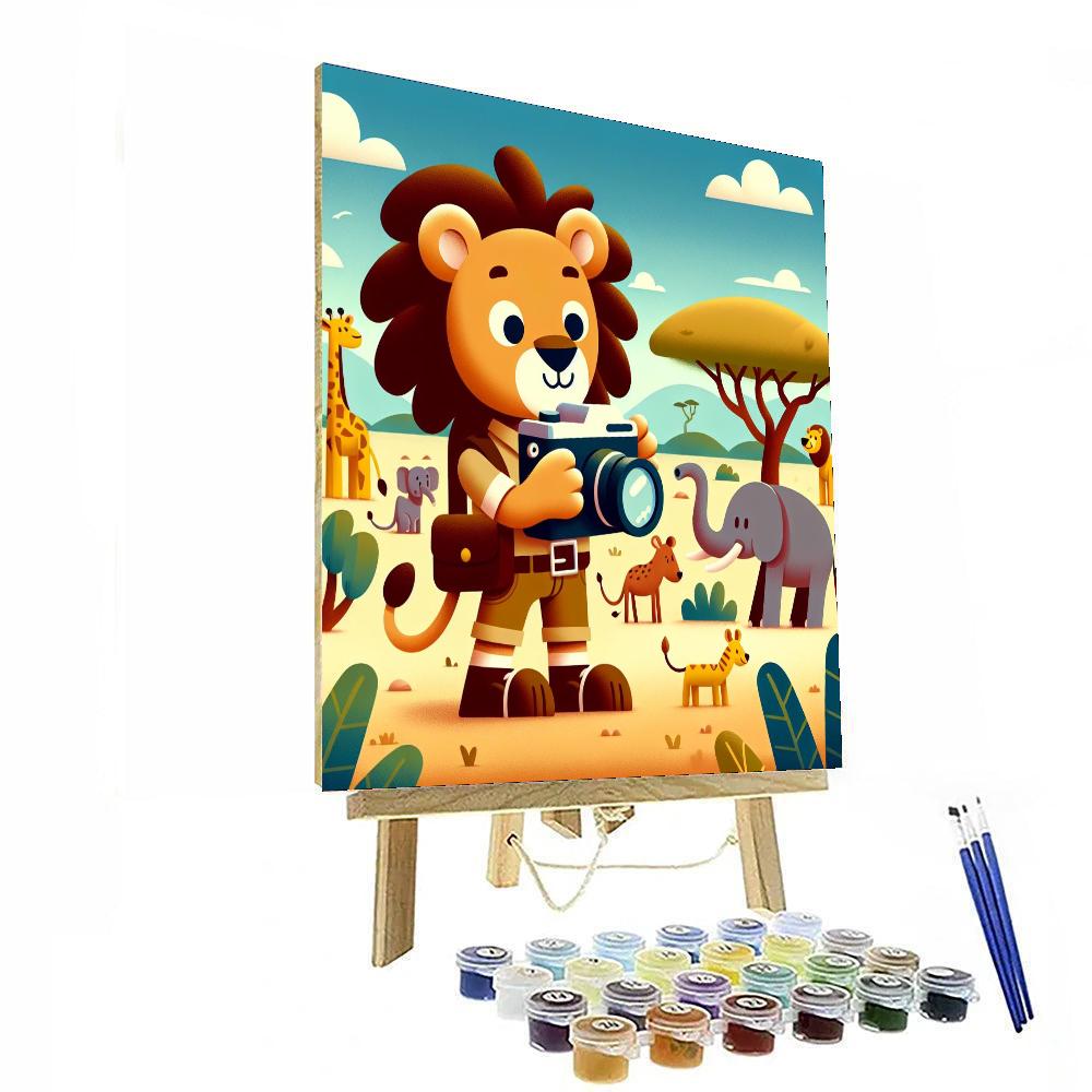 Adventure Photographer Lion Number Painting