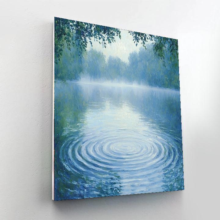 Claude Monet Inspired Misty Morning On The Lake  Numbered Painting Kits