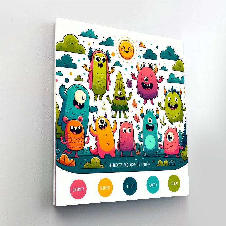 Fantasy Monster Friends Paint By Numbers Kits