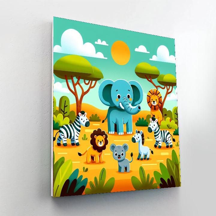Jolly Safari Adventure DIY Paint By Numbers
