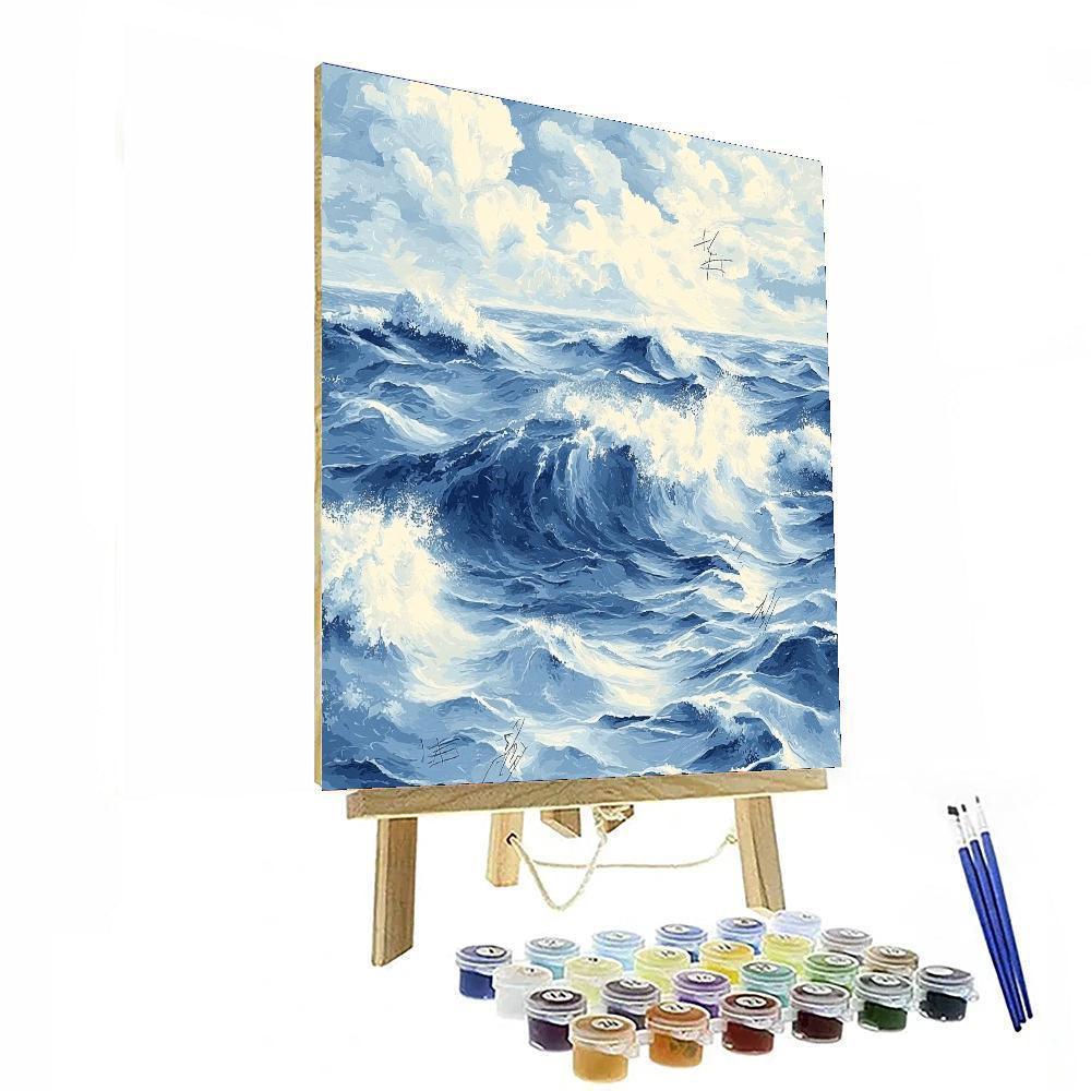Leonardo Da Vinci Inspired Waves Of Harmony  Numbered Painting Kits