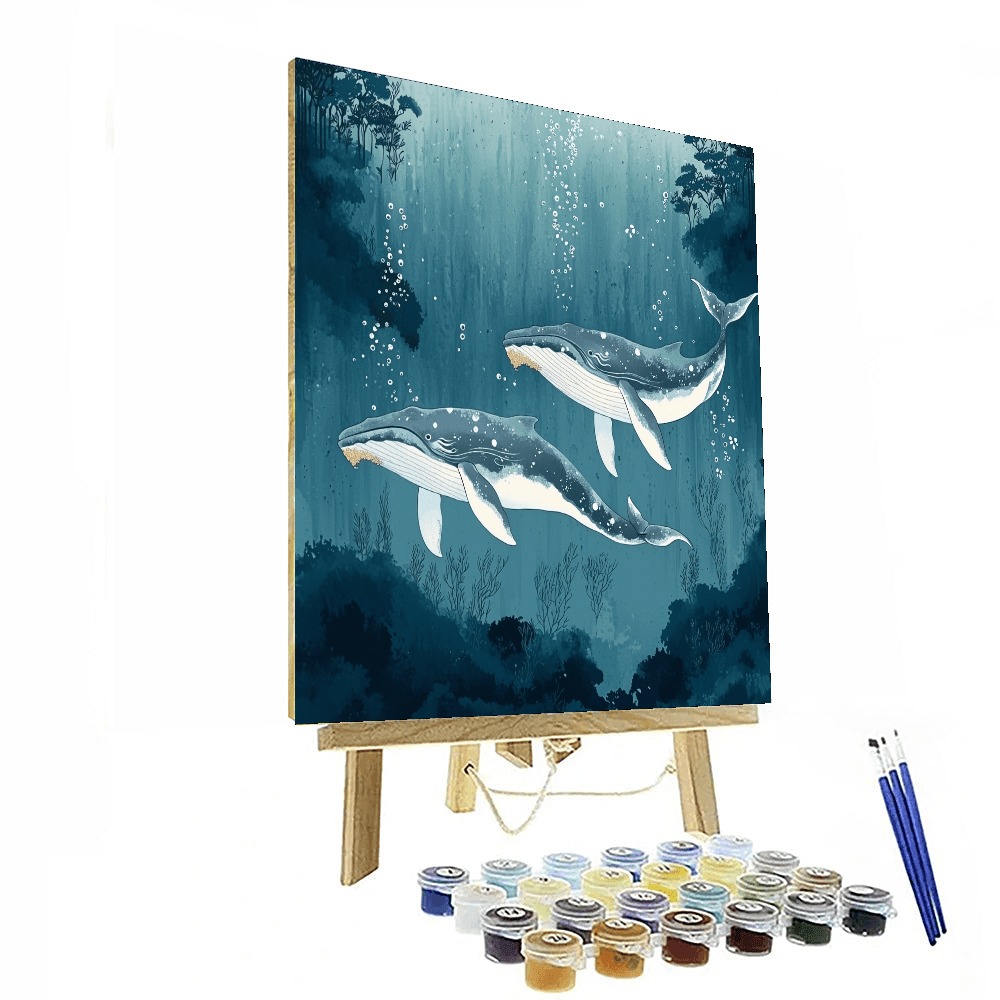 Hiroshi Yoshida Inspired Whale Song Harmony  Paint By Color