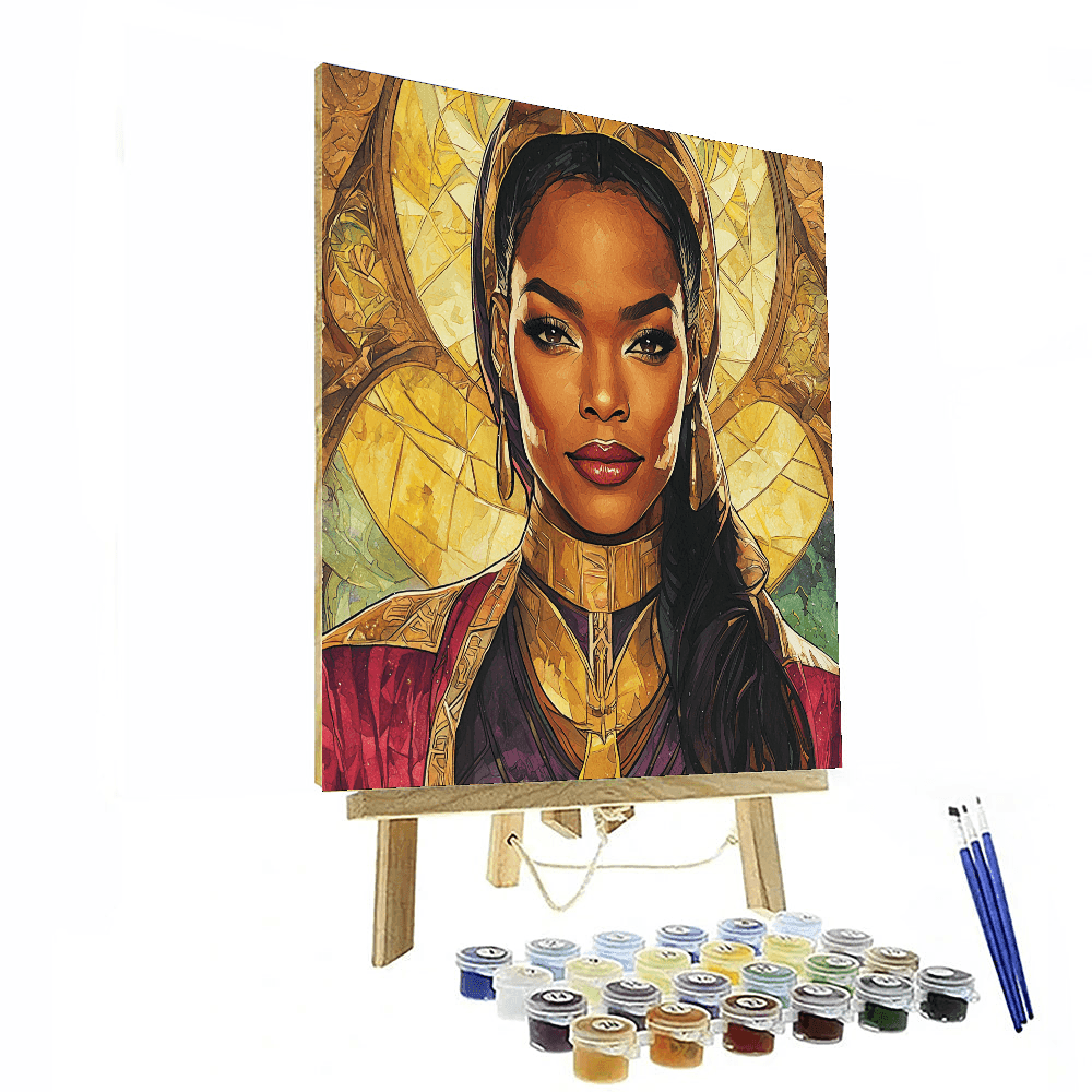 Angela Bassett: The Regal Spirit Of Ramonda Paint By Color