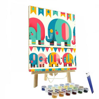 Circus Elephant Parade Paint By Numbers Kits