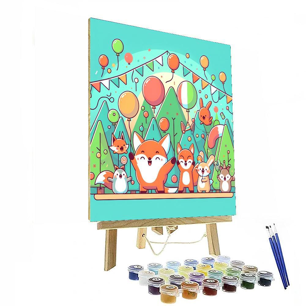Colorful Forest Festival Paint By Color