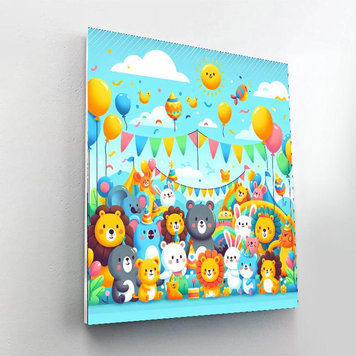 Joyful Festival Of Animals Paint By Numbers