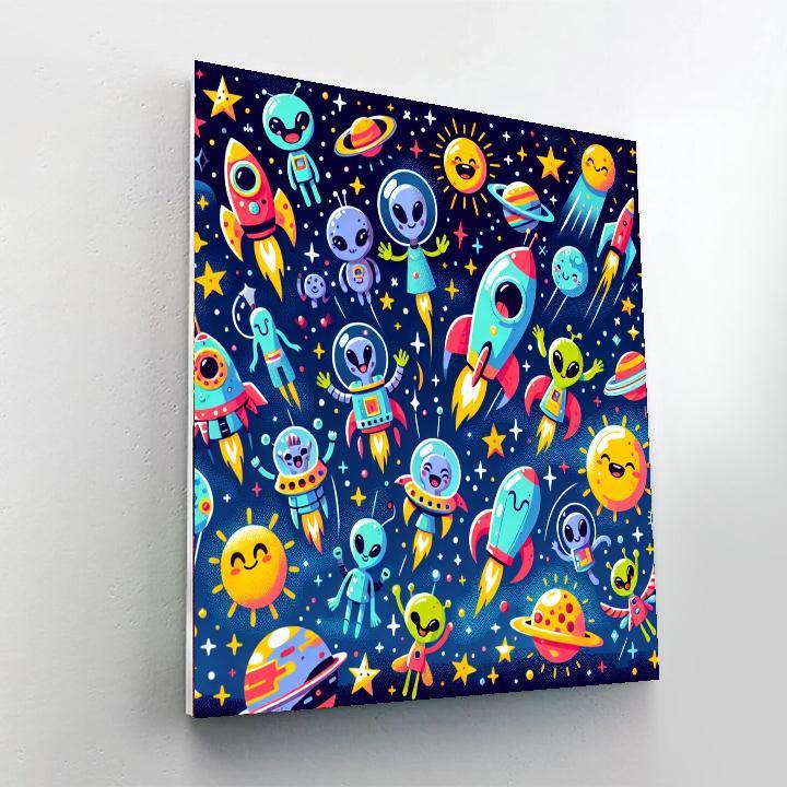 Fantastic Space Voyage Paint By Numbers