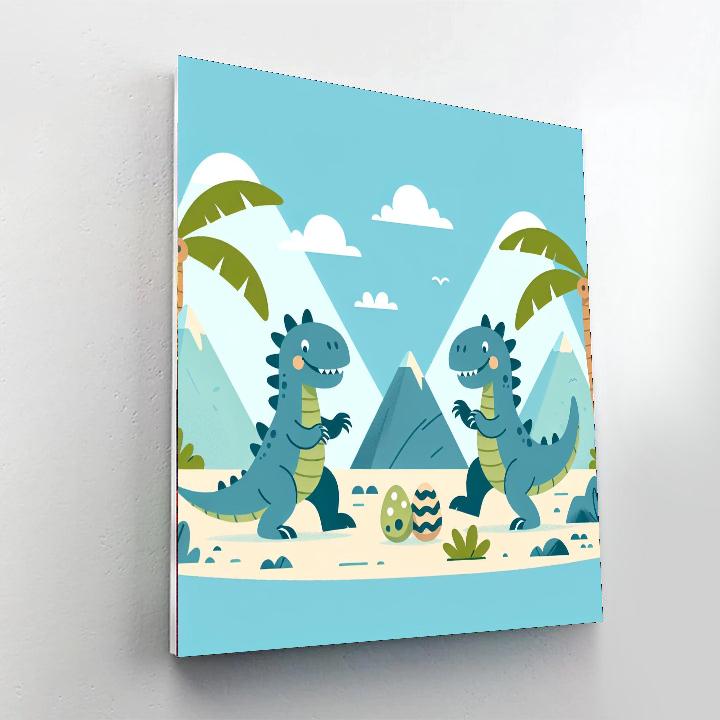 Dino Delight Discovery Paint By Numbers Art