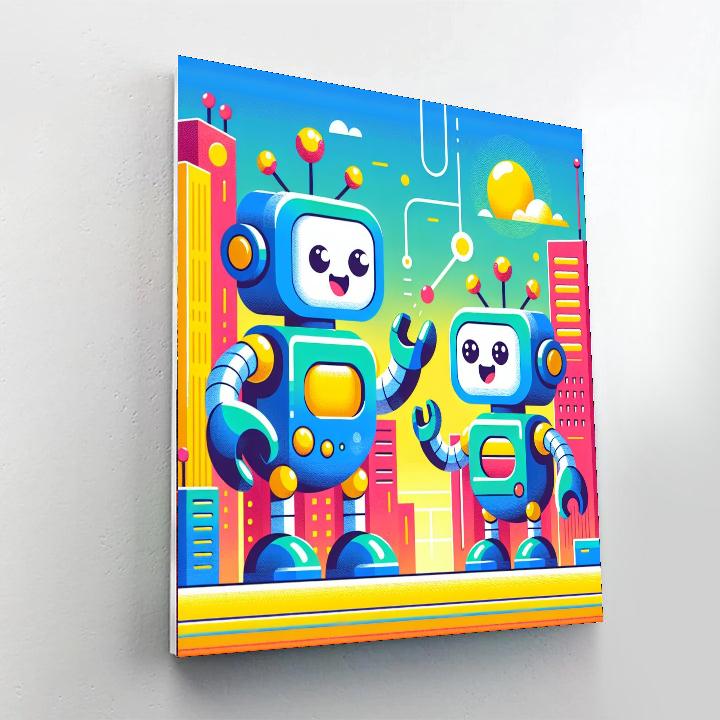 Giant Robot Battle Paint By Numbers Kits