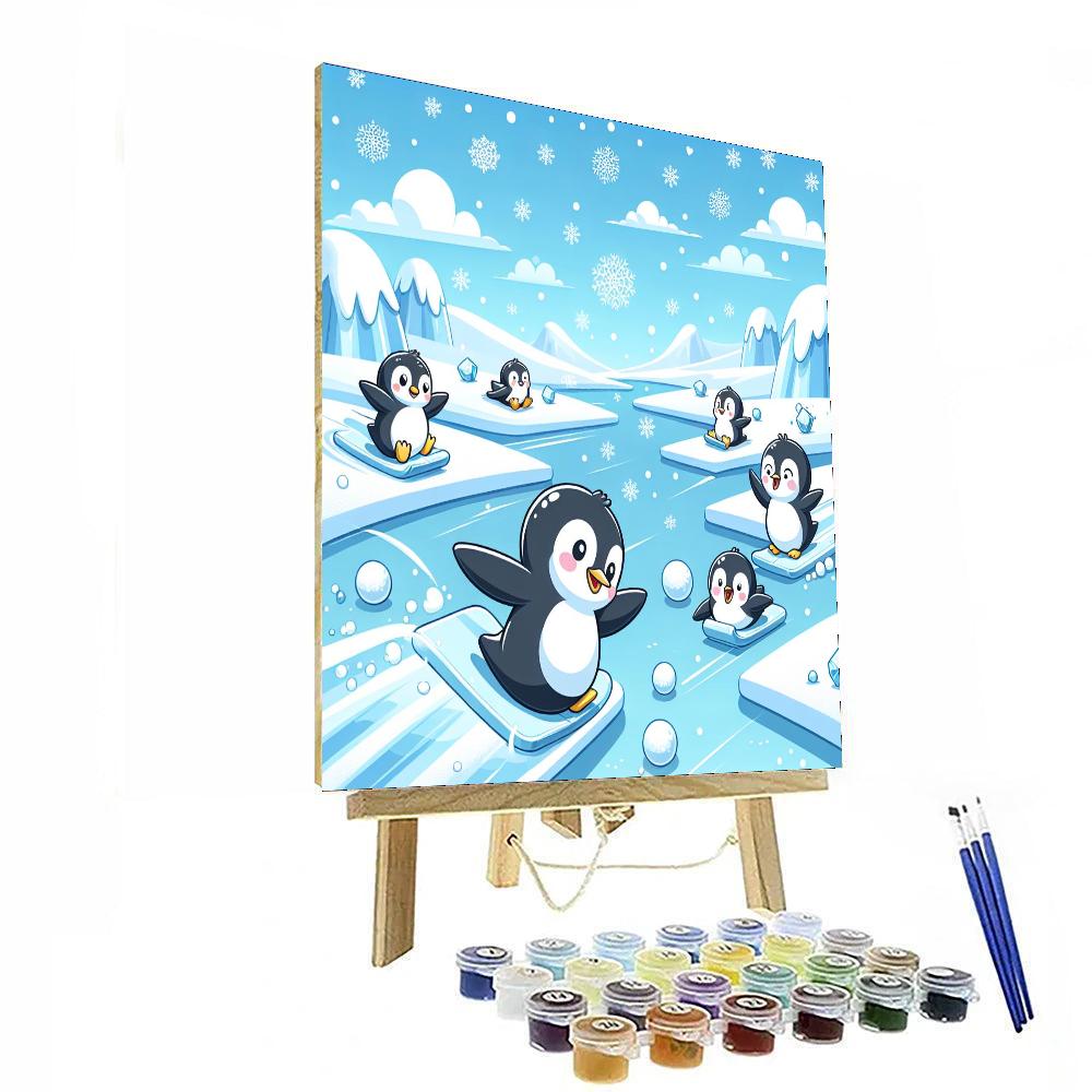 Penguin Polar Party Painting Number Kit