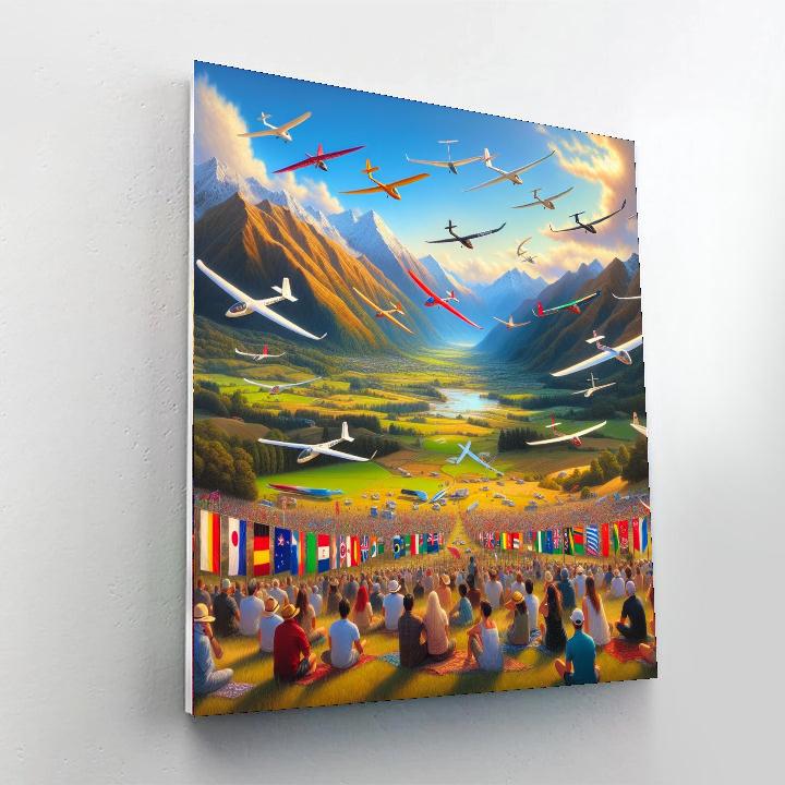 Omarama Glider Festival - Omarama, New Zealand Number Painting