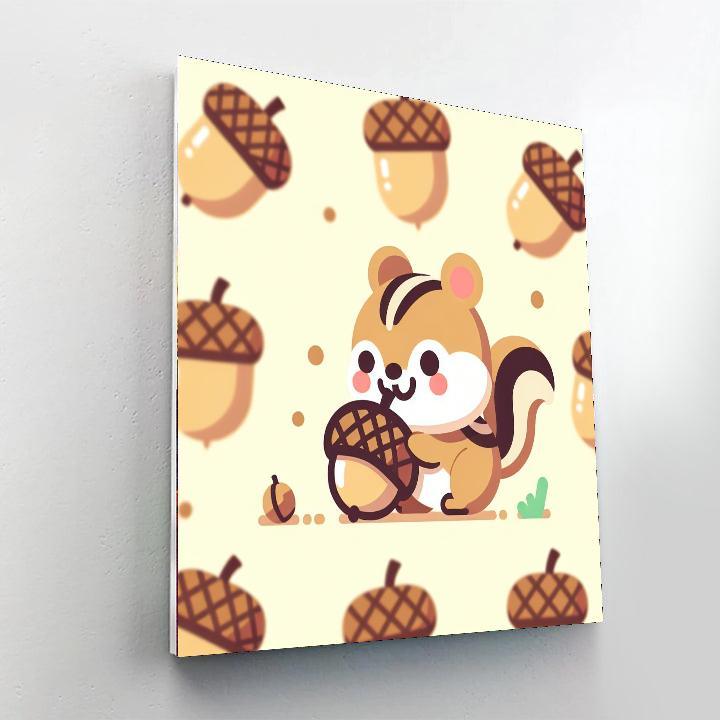 Cheerful Chipmunk Chase Number Painting