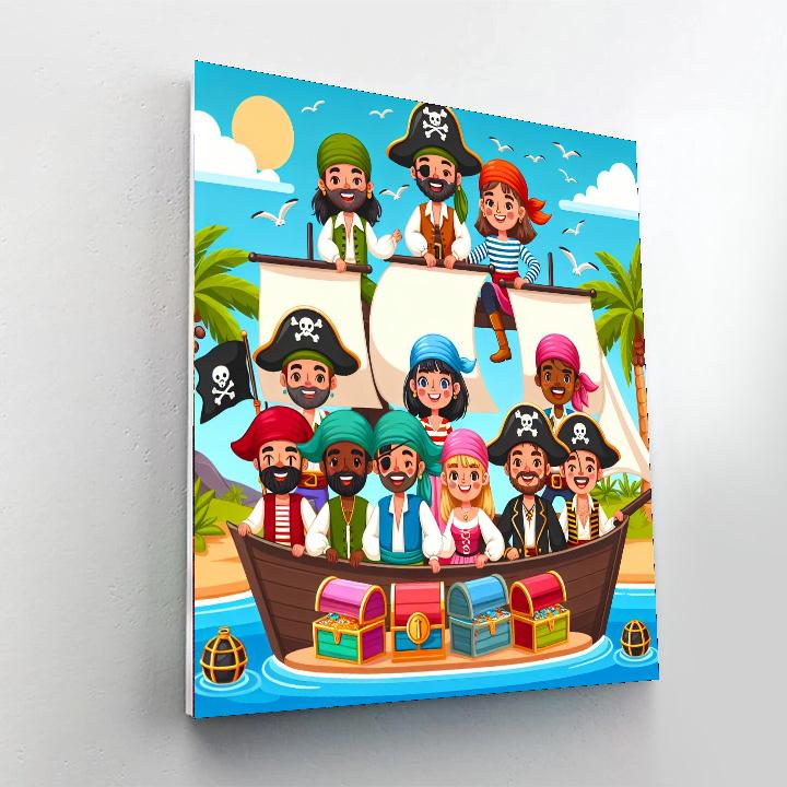 Adventurous Pirates Ahoy Paint By Numbers Art