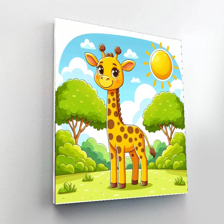 Cheery Giraffe Paint By Number