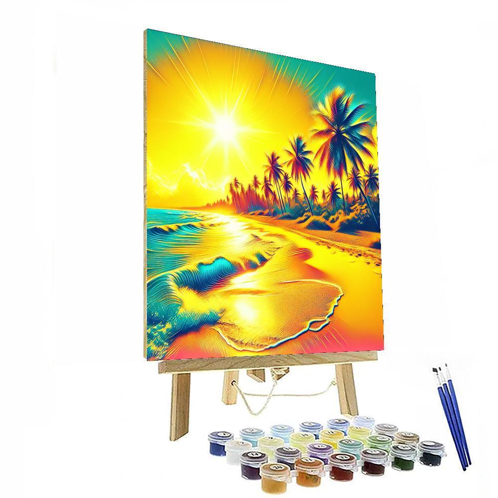 Sunny Beach Getaway Paint By Color