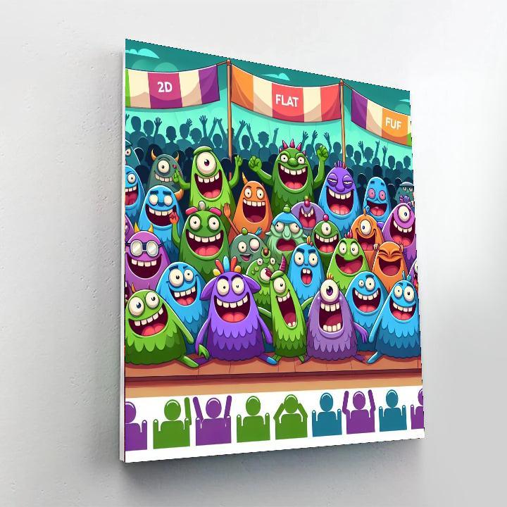 Funky Monster Parade Paint By Number