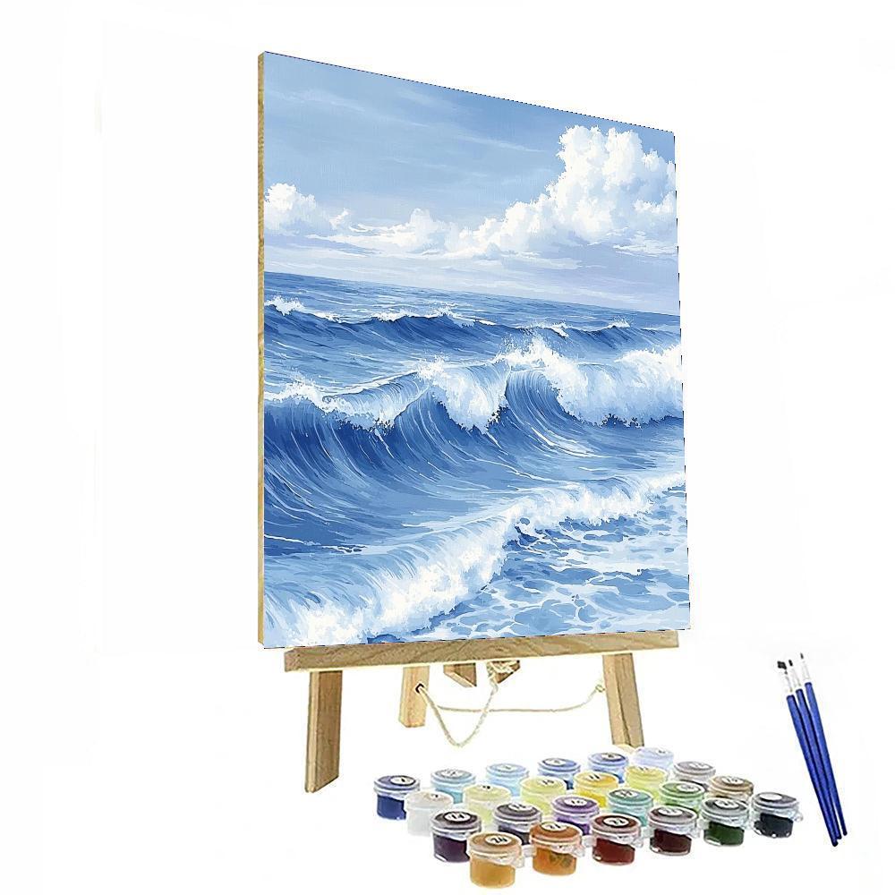 Hokusai Inspired Gentle Waves Of Time  Paint By Numbers