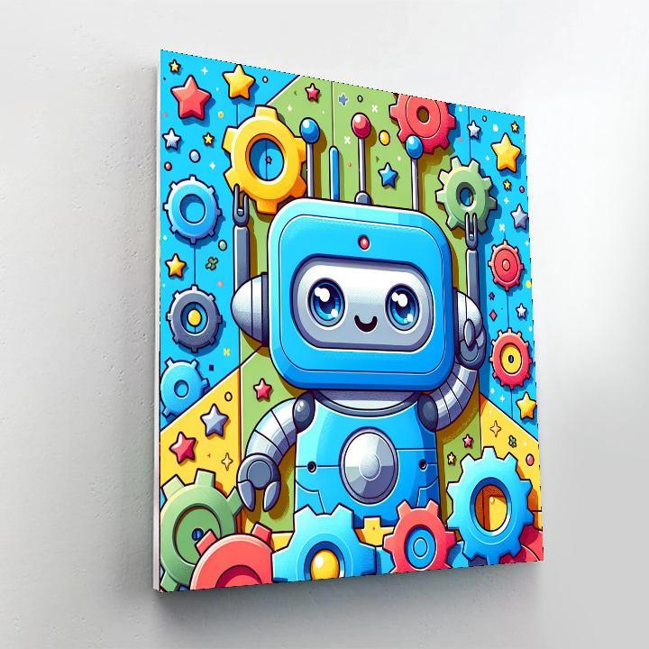 Joyful Little Robot DIY Paint By Numbers