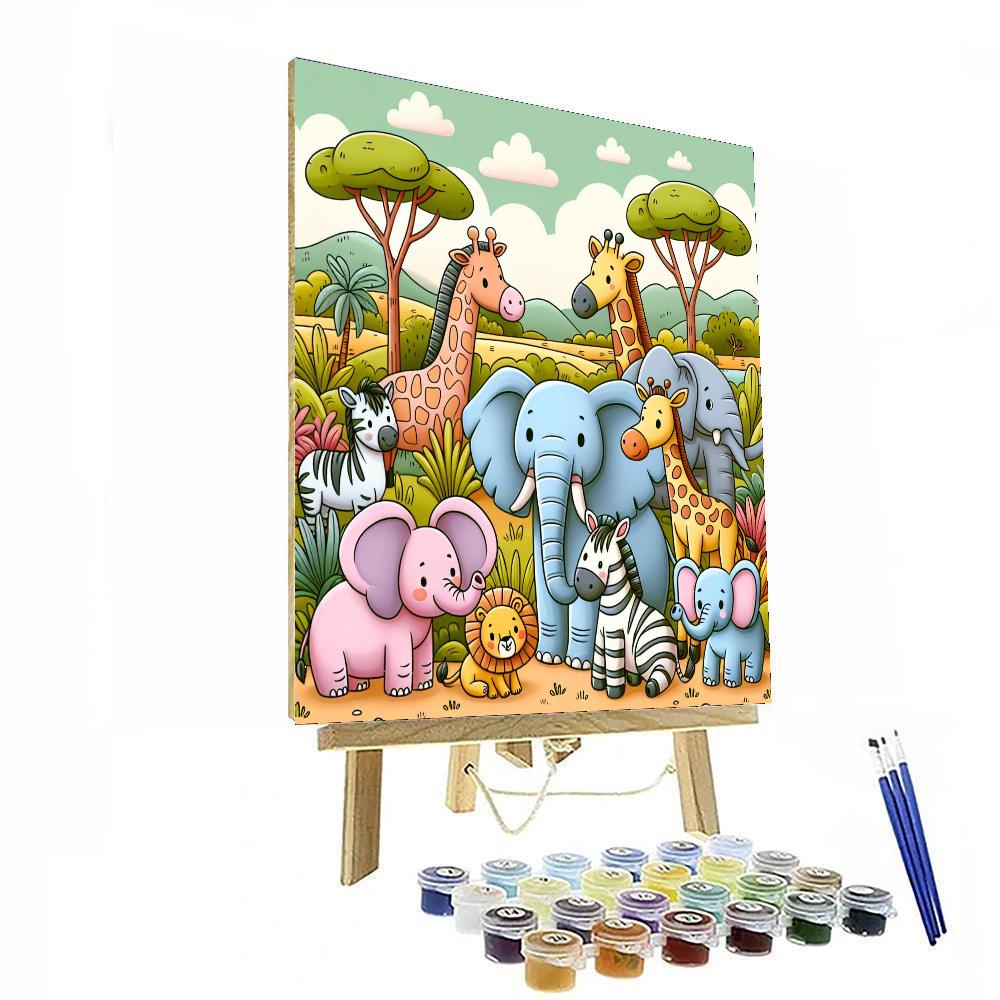 Safari Animal Encounters Number Painting