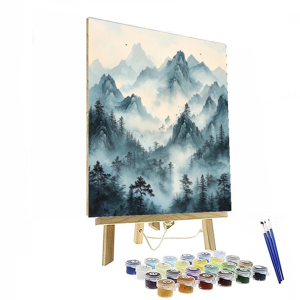 Li Keran Inspired Meditative Mountain Peaks  Paint By Numbers