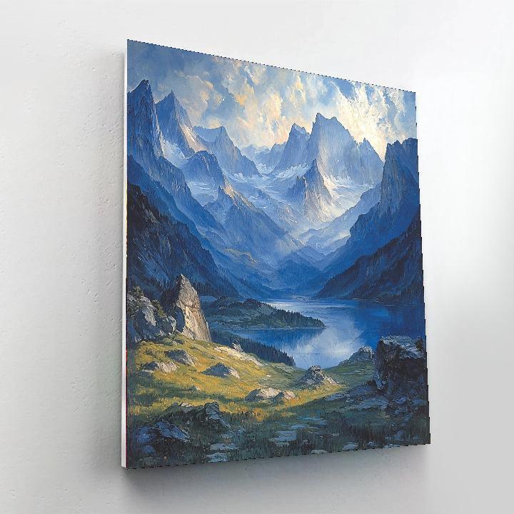 Albert Bierstadt Inspired Echoes Of Mountain Majesty  Painting By Numbers Kit