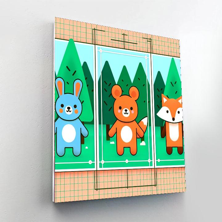 Cuddly Forest Critters DIY Paint By Numbers