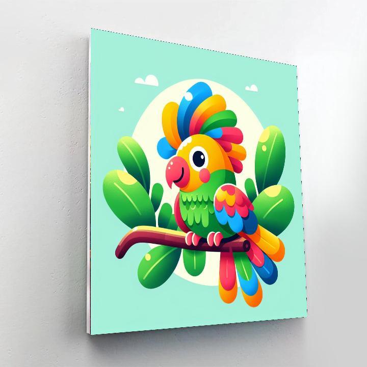 Creative Colorful Parrot Paint By Number