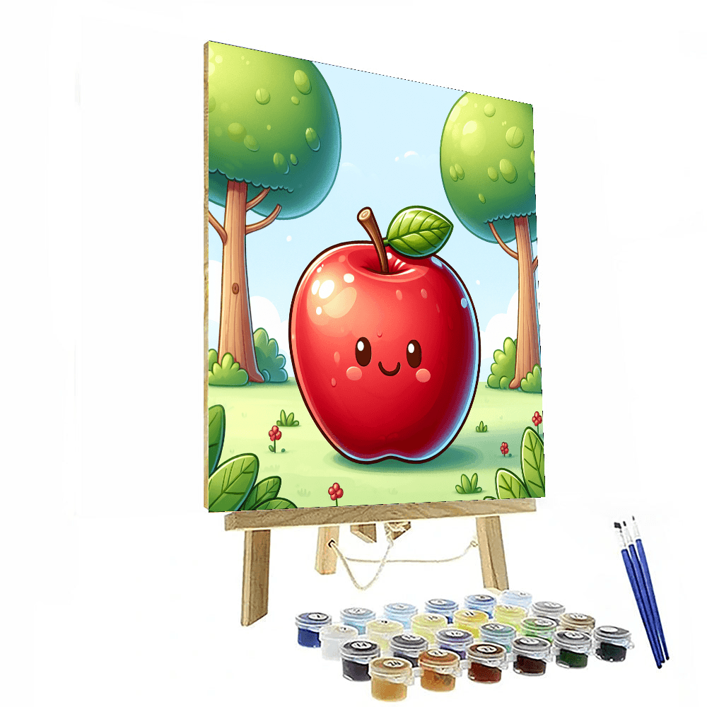 Cheery Apple Painting Number Kit