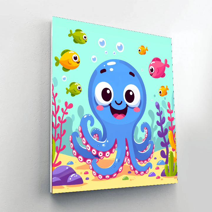Funny Octopus Number Painting