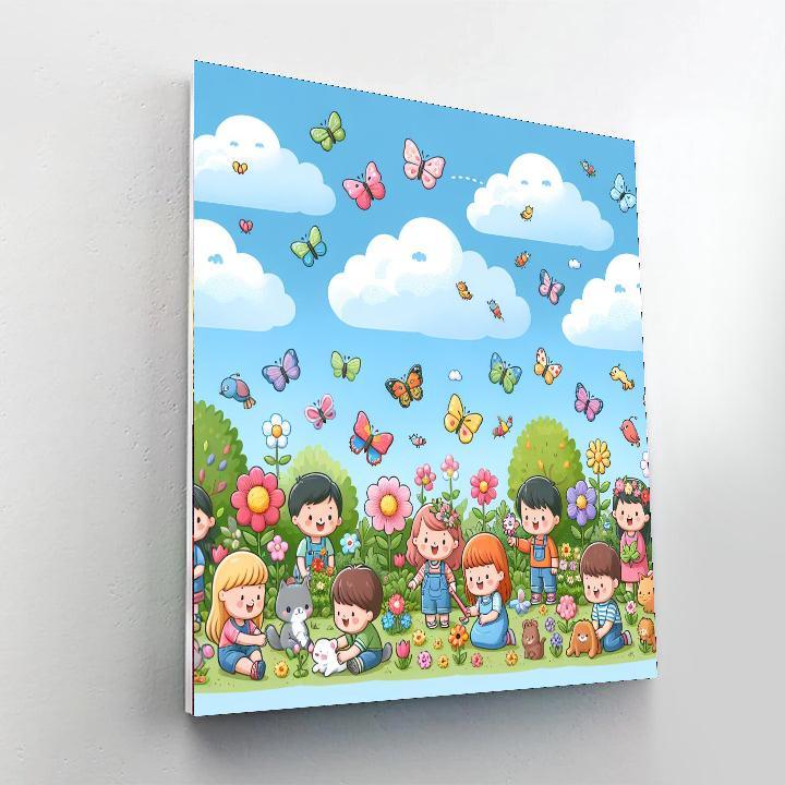 Joyful Adventure In The Garden Painting By Numbers Kit